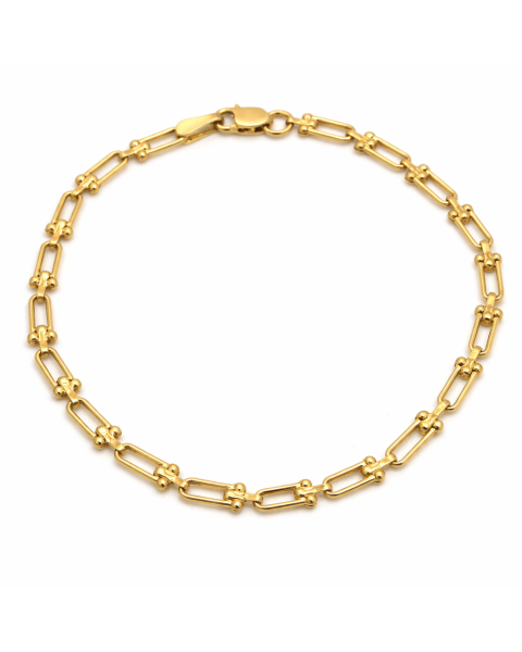 Real Gold GZTF Hardware Solid Chain Bracelet 4566 (16 C.M) BR1871