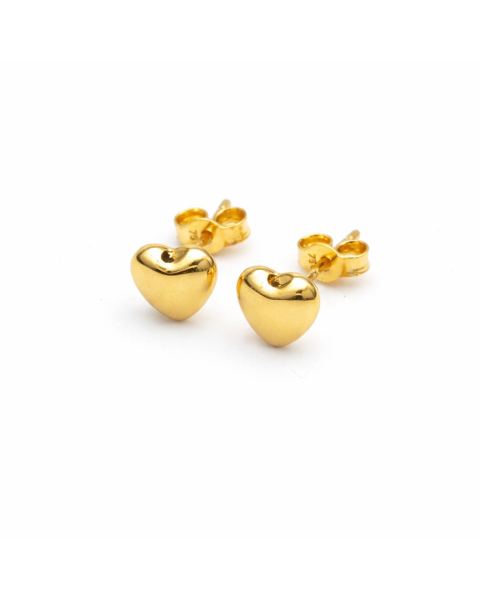 Real Gold Heart Earrings Set - Model 0087 E1970