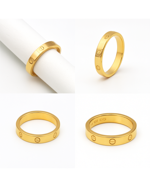 Real Gold Plain Ring 4 MM (Size 8) - Model GZJCT0211/6 R2616