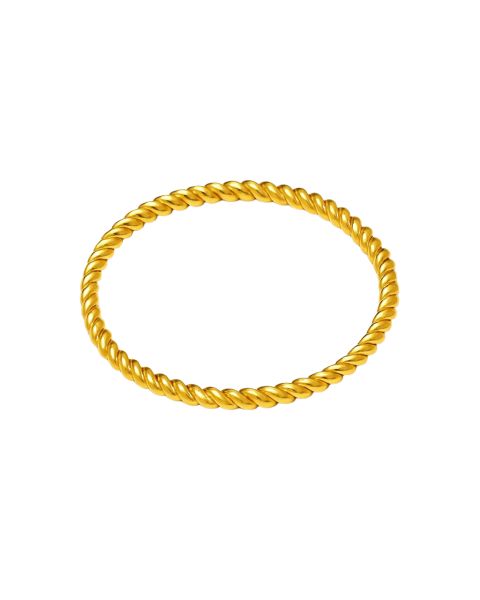 Real Gold 3D Rope Ring 7573 (Size 8.5) R2661