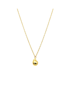 Real Gold Plain Teardrop Necklace (40 cm) 0146-4 N1474