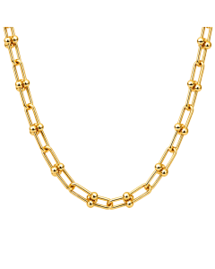 Real Gold GZTF Hardware With Real TF Lock Solid Chain Necklace 0372 (45 C.M) CH1146