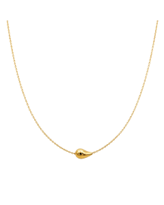 Real Gold 3d Teardrop Two-Sided Necklace 1471 (40 C.M) N1528