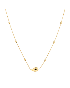 Real Gold Roller Teardrop Adjustable Size Necklace (40 + 5 = 45 C.M) 1678 N1493