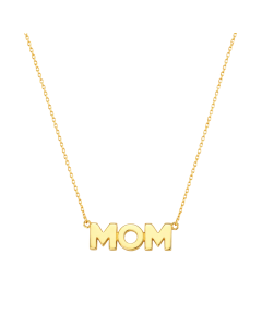 Real Gold 3D Mom Moveable Letters Mother Adjustable Size Necklace 1889 N1336