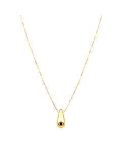 Real Gold Big One-Sided Teardrop Movable Hollow Necklace 1880 (45 C.M) N1525