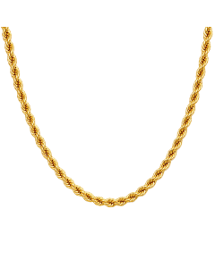Real Gold Solid Thick Rope Men Chain 4 MM 2603 (40 C.M) CH1204