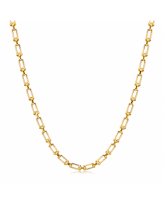 Real Gold GZTF Hardware Solid Chain Necklace 4566 (40 C.M) CH1218