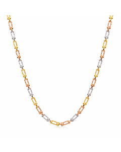 Real Gold GZTF 3 Color Hardware Solid Chain Necklace TC-4566 (40 C.M) CH1248