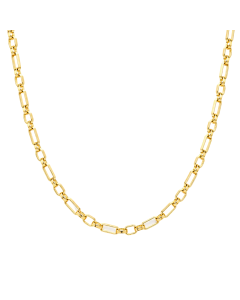 Real Gold 3 MM Thick Cable Link Chain Necklace Unisex 5662 (40 C.M) CH1240