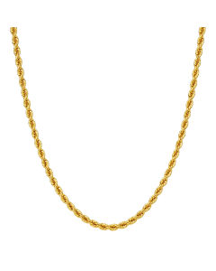 Real Gold Plain Rope Chain Necklace 7130 (60 C.M) CH1266