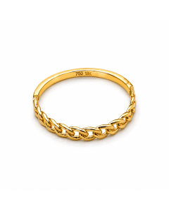 Real Gold Twisted Belt Link Ring 7534 (Size 8) R2626
