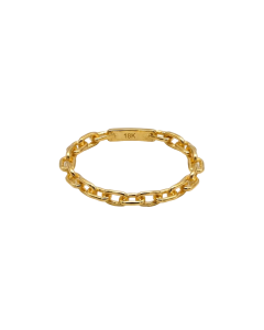 Real Gold Cable Twisted Unisex Ring 7043 (SIZE 6) R2866