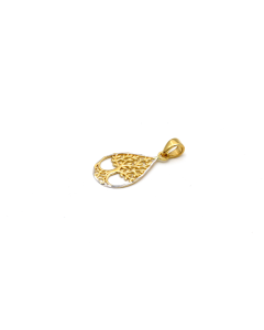 Real Gold 2 Color Drop Tree Pendant 1447-YM P 1854