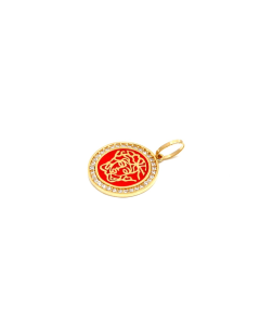 Real Gold Red Round Luxe Pendant VP0150 P1870