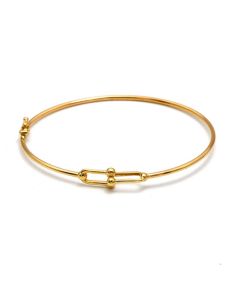 Real Gold GZTF Thin Plain Bangle TBS 0539 (SIZE 16) BA1666