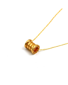 Real Gold Small Round Roller Necklace 0096-1KU A CWP 1866