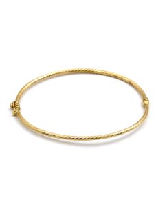 Real Gold Twisted Textured Bangle 3266 (SIZE 15) BA1494