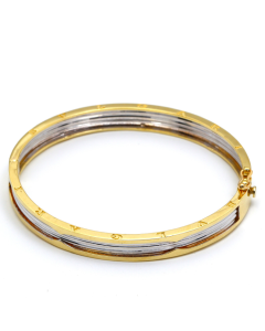 Real Gold Two Color Bangle BLZ0223 (SIZE 16) A BA1357
