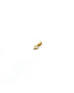 Real Gold Pendant with Small Flower and Stone Design - Model 0063 P 1949