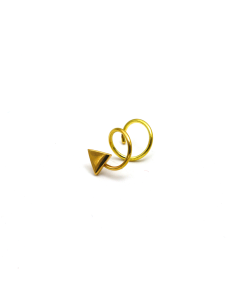 Real Gold Spiral Arrow Ear Piercing H 0407 E1819