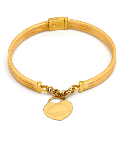 Real Gold Dangler Heart Bangle BLZ0096 (SIZE 14) BA1473