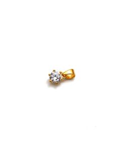 Real Gold Single Stone Pendant 0044 P 2024