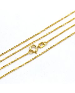 Real Gold Plain Chain Necklace 1267 (40 C.M) CH1272