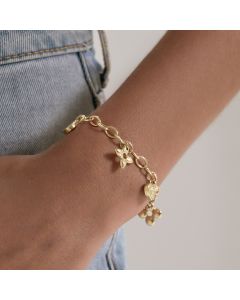 Real Gold Dangler Bracelet LVA1608 (18 C.M) BR1839