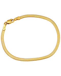 Real Gold Omega Snake Herringbone Belt Chain Bracelet 0707 (17 C.M) BR1830