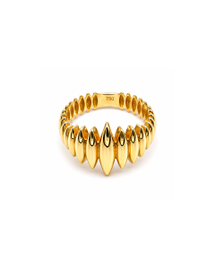 Real Gold Spike Crown Ring 0434 (Size 6) R2851