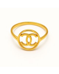 Real Gold Plain Round Ring 0074-7YZ (SIZE 8.5) R2389