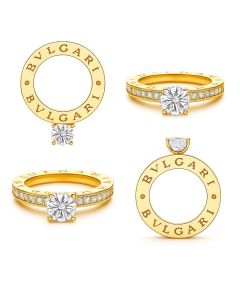 Real Gold Stone Ring (Size 6) - Model 0292 R2664