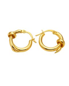 Real Gold Infinity Earring Set - Style Imperial Crest 0551-I, Design E1836