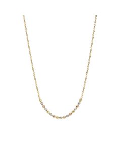 Real Gold Multi 3 Color Gold Texture Beads Adjustable Size Necklace 40+ 5 = 45 CM 0479 N1565