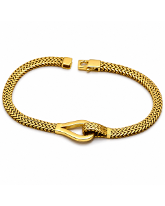 Real Gold Unisex Belt Chain Bracelet with Box Clasp Lock (17 C.M) - Model 0268 BR1696