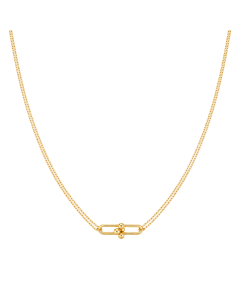 Real Gold GZTF Dual-Chain Adjustable Size Necklace (40 cm) 0372-25KL N1507