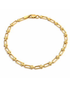 Real Gold GZTF Hardware Solid Chain Bracelet 4566 (17 C.M) BR1597