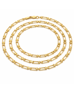 Real Gold GZTF Hardware Solid Chain Necklace 4566 (45 C.M) CH1185