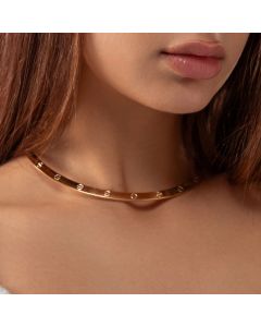 Real Gold GZJCT LOVE Necklace (40 CM) 0097-KL N1379