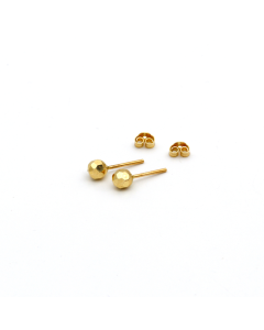 Real Gold Bee Comb Stud Earring Set E1417 - 18K Gold Jewelry
