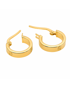 Real Gold Round GZCR Small Clip Earring Set 5853/10 E1744