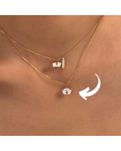Real Gold Nurse Adjustable Size Necklace 7885 N1408