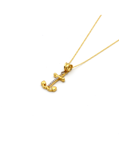 Real Gold Anchor Necklace 1834 - 18K Gold Jewelry
