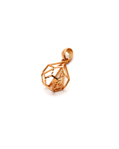 Real Gold Ball Cage Rose Gold Pendant 3001 P 1682 - 18K Gold Jewelry