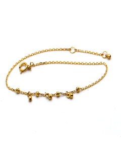 Real Gold Ball Dangler Bracelet 6265 BR1386