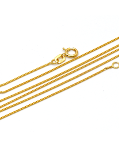 Real Gold Curb Flat Carpet Chain Necklace 1153 (60 C.M) CH1080