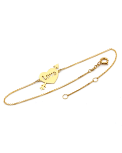 Real Gold Love Bracelet 1501 Adjustable Size BR1239 - 18K Gold Jewelry