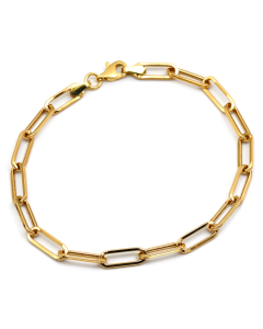 Real Gold Solid Link L Bracelet 1382 (19 C.M) BR1521