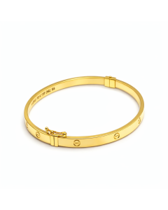 Real Gold Debossed Screw Stamp Bangle GZJCT BLZ0016 (Size 15) BA1638